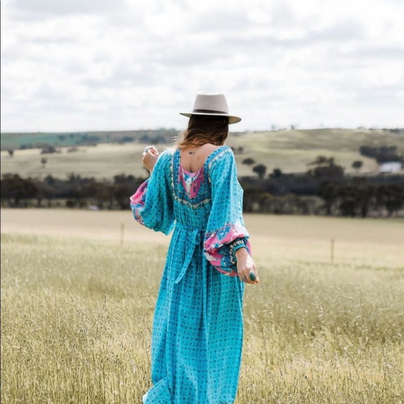 NWT HOUSE OF SKYE AUSTRALIA GOLD DUST WILD WEST MAXIDRESS - Picture 5 of 8